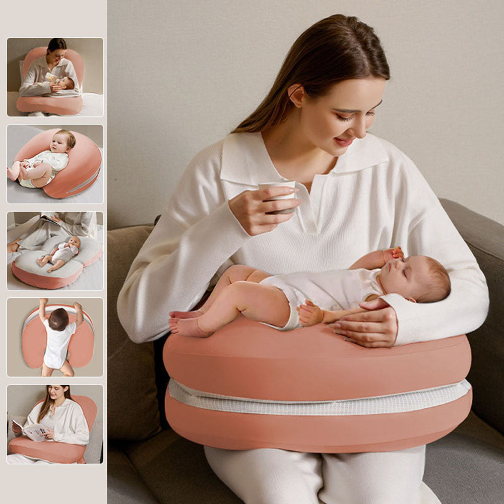 Mom Nursing Ergonomic Breastfeeding Pillow Slope Anti Reflux Baby Lounger 6-in-1 function