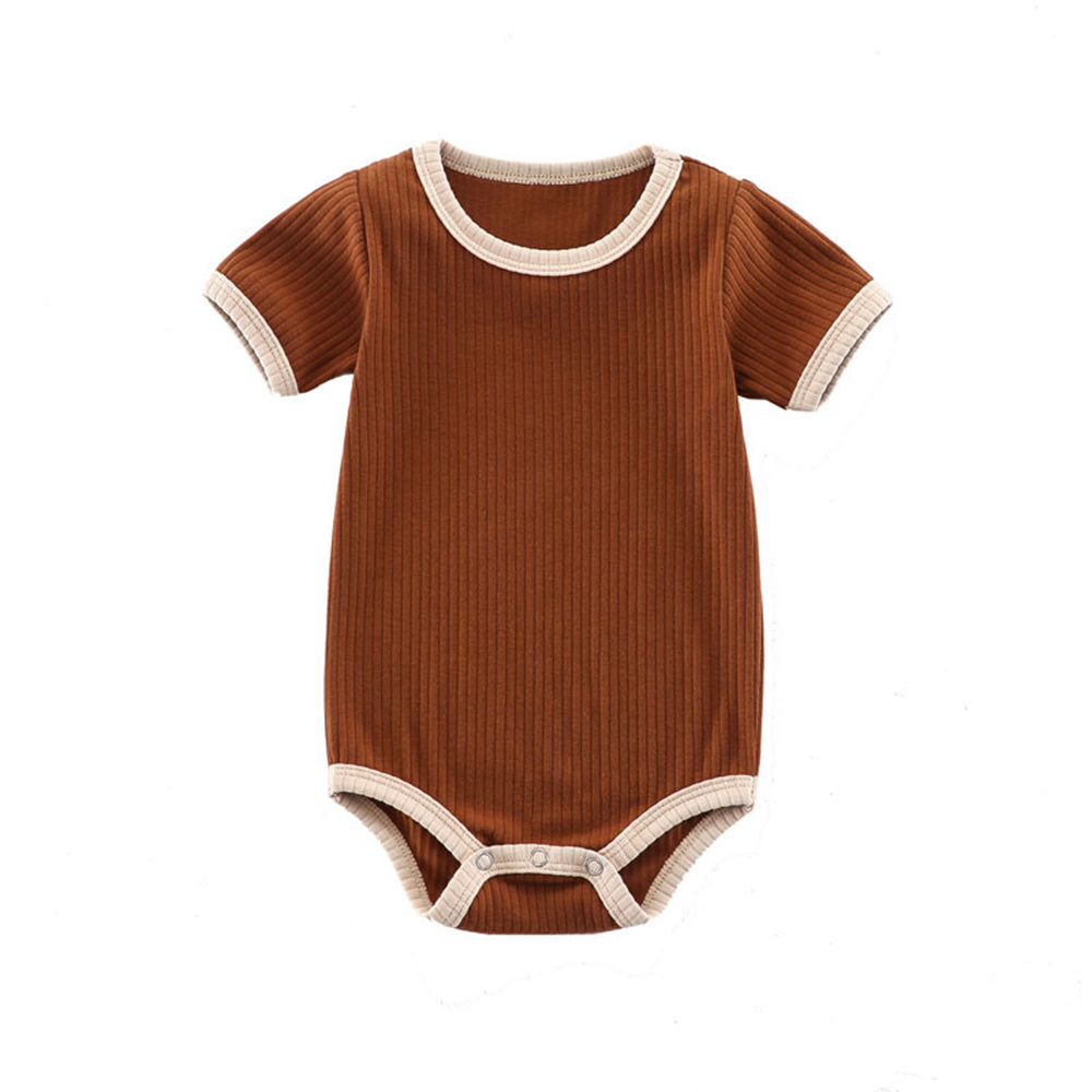 Baby Newborn crawling clothes ribbed jumpsuit triangle romper