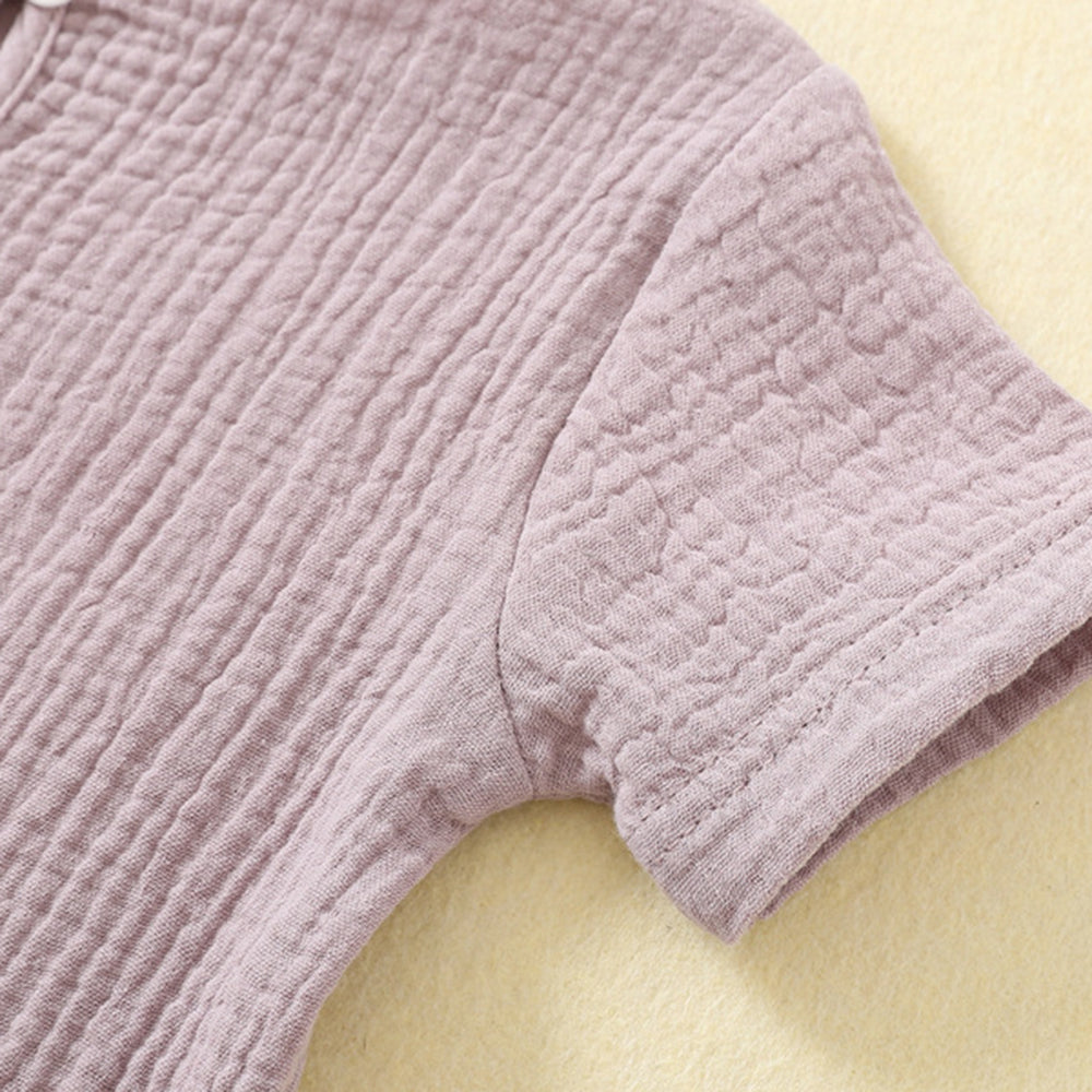Baby suit summer thin double-layer gauze suit two piece Set