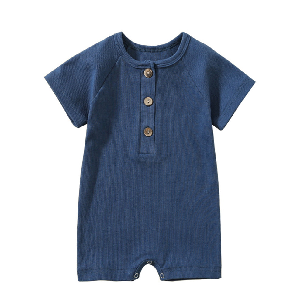 Baby summer short-sleeved onesie cotton thin newborn crawling romper