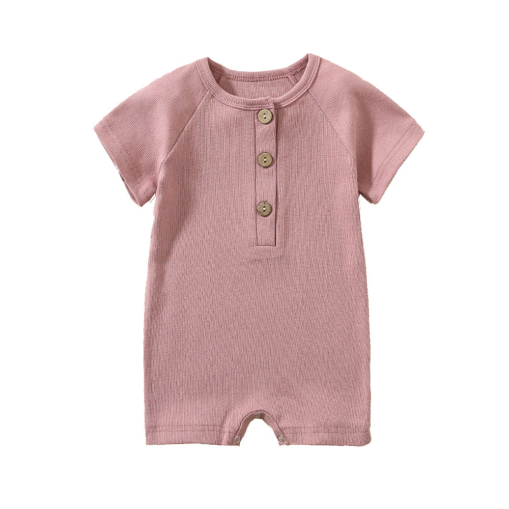 Baby summer short-sleeved onesie cotton thin newborn crawling romper