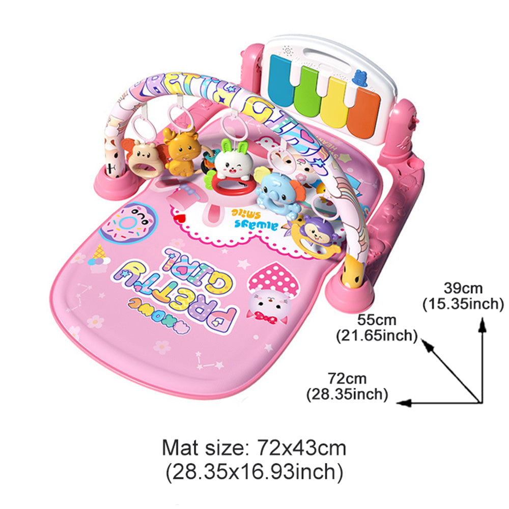 Baby Activity Gym Toy Play Game Mat Newborn with Music Pedal Piano