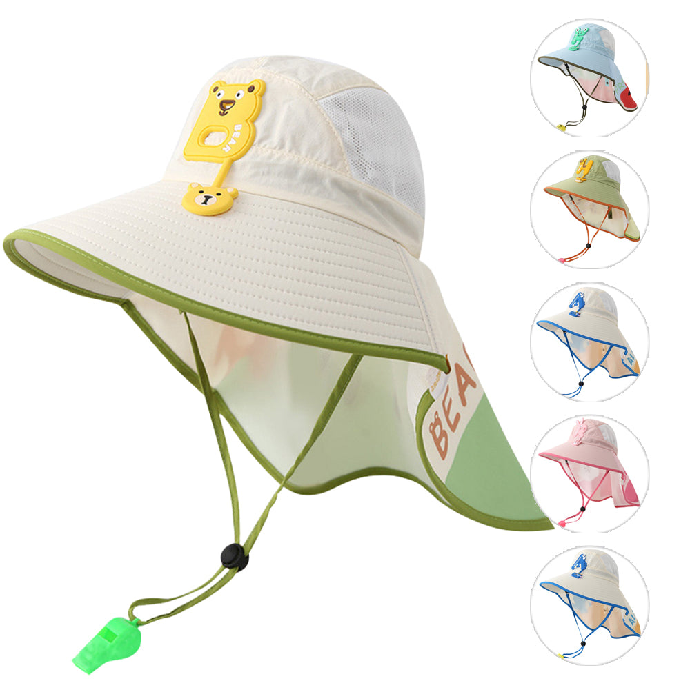 Cute Outdoor Sun Hat Summer for Children Baby Neck protection