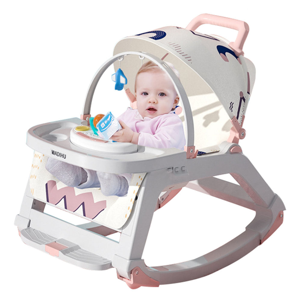 5 In 1 Infant Toddler Baby Bouncer Rocker Dining Chair Seat With Wheels