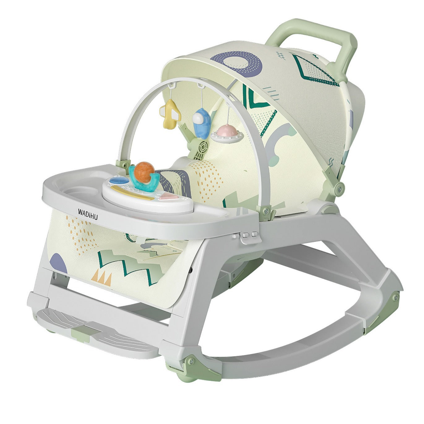 5 In 1 Infant Toddler Baby Bouncer Rocker Dining Chair Seat With Wheels