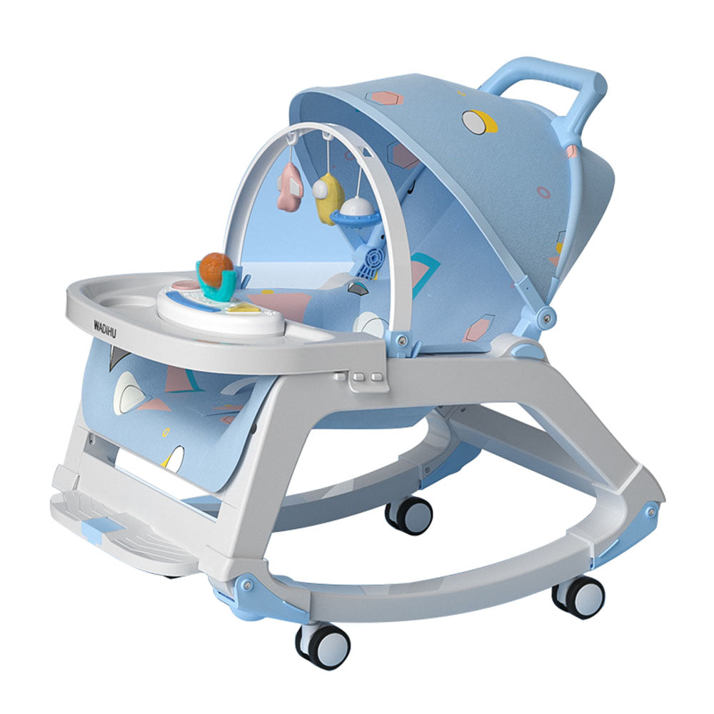 5 In 1 Infant Toddler Baby Bouncer Rocker Dining Chair Seat With Wheels
