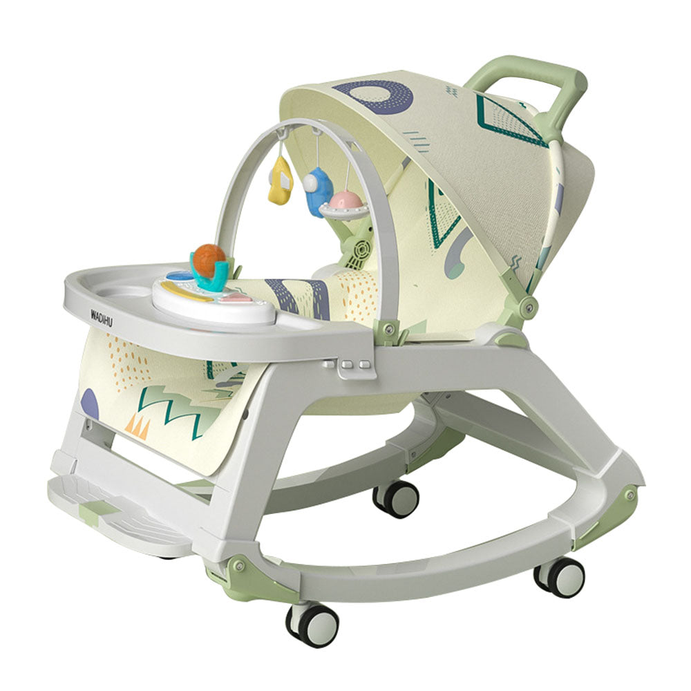 5 In 1 Infant Toddler Baby Bouncer Rocker Dining Chair Seat With Wheels