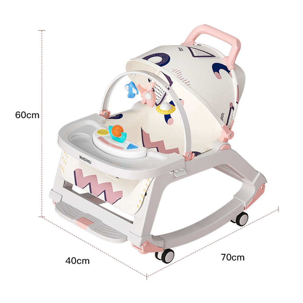 5 In 1 Infant Toddler Baby Bouncer Rocker Dining Chair Seat With Wheels