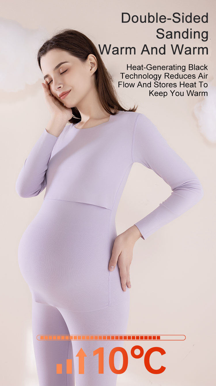 Postpartum Nursing Pajamas Set: Soft Breastfeeding Nightwear for Moms