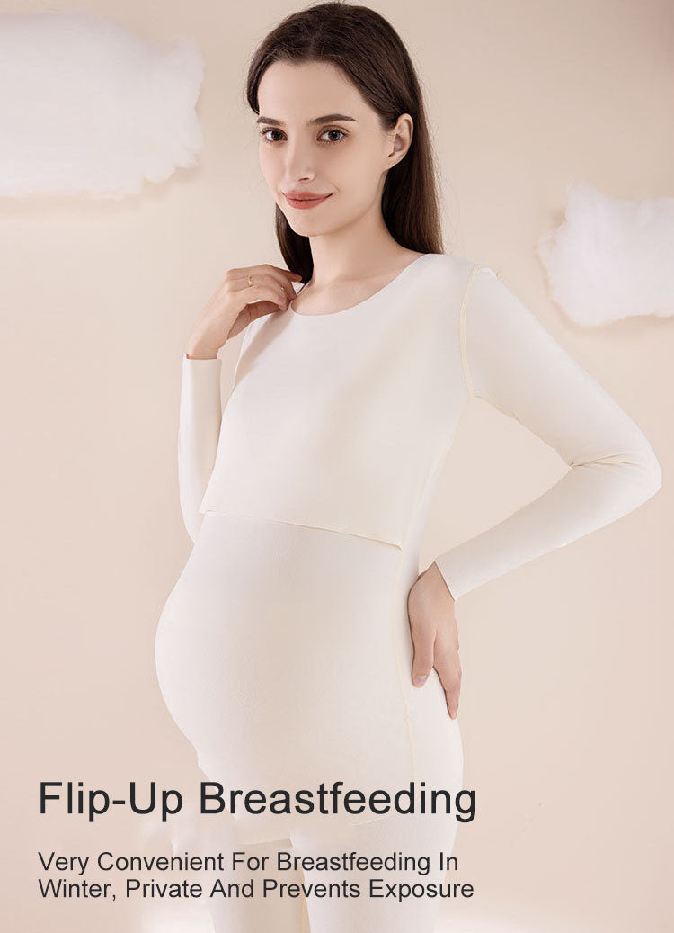 Postpartum Nursing Pajamas Set: Soft Breastfeeding Nightwear for Moms