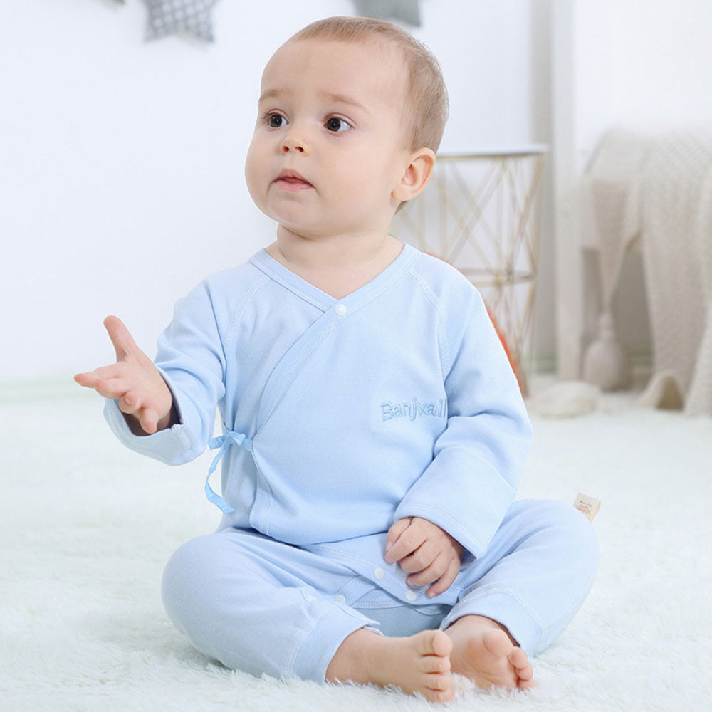 Baby jumpsuit romper clothes long-sleeved pajamas pure cotton spring autumn