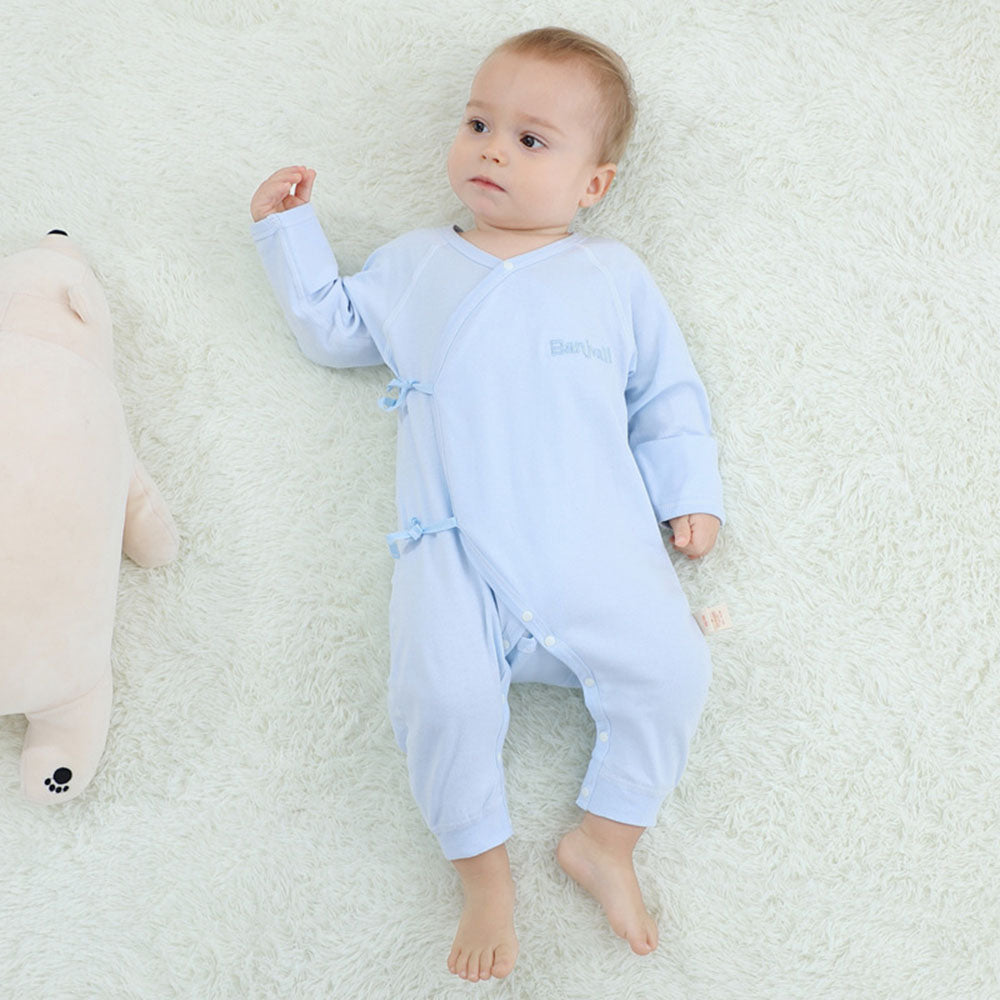 Baby jumpsuit romper clothes long-sleeved pajamas pure cotton spring autumn