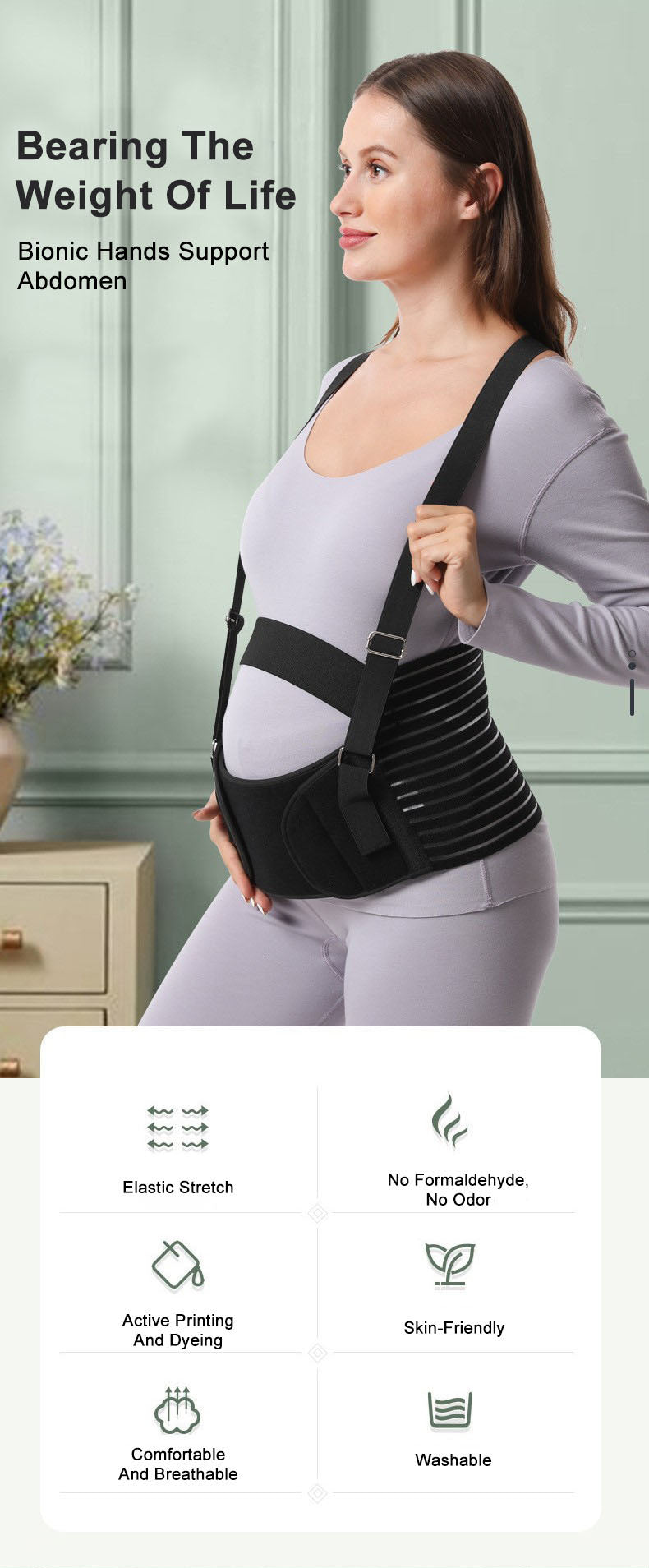 Ergonomic Shoulder Support Belt - Adjustable Waist & Belly Stabilizer