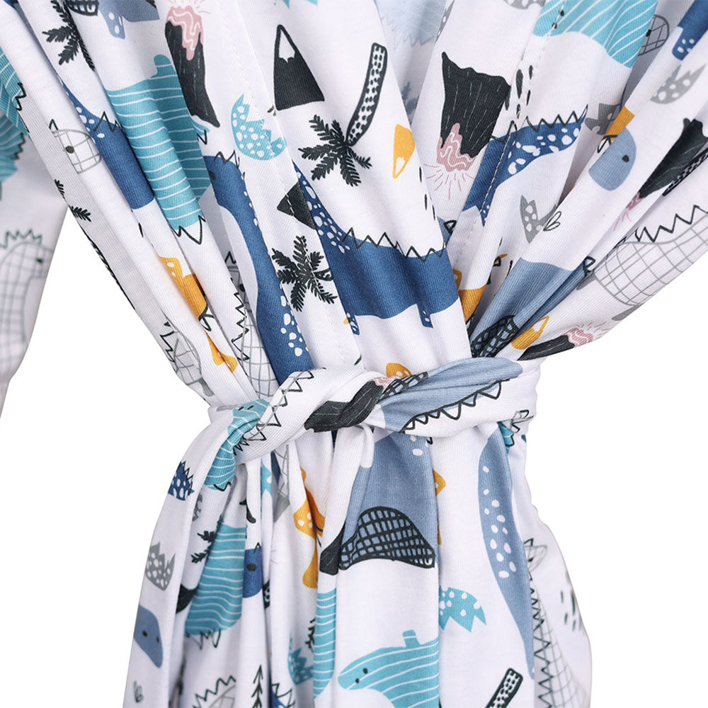 Mom Baby Matching Set:Cozy Swaddle Robe 4 Pieces Set