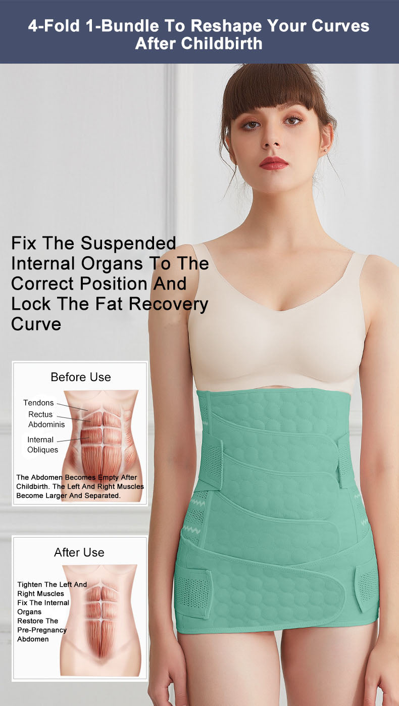 Postpartum Waist Belt Set: 4-Pack Tummy Support & Comfort