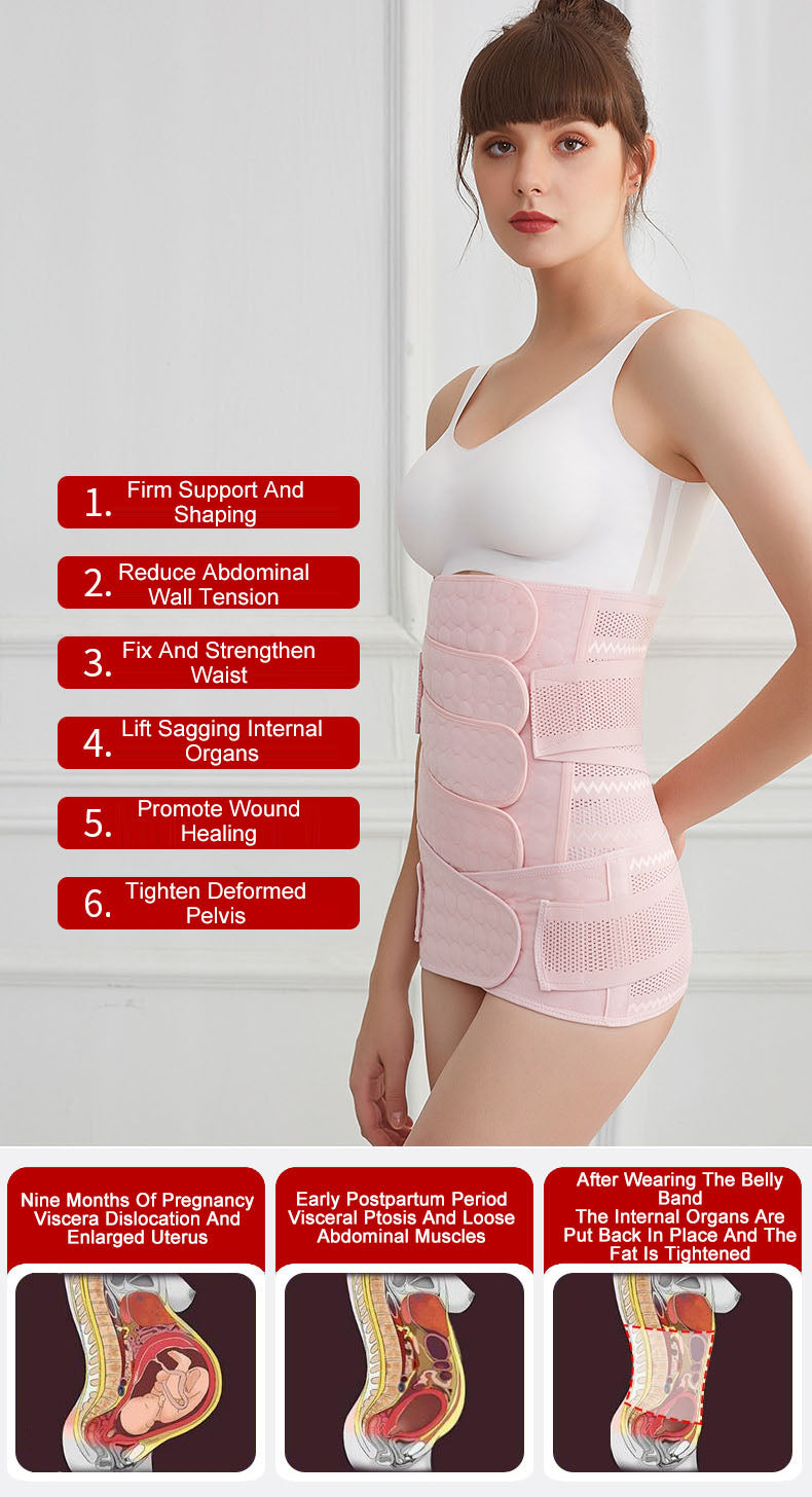 Postpartum Waist Belt Set: 4-Pack Tummy Support & Comfort