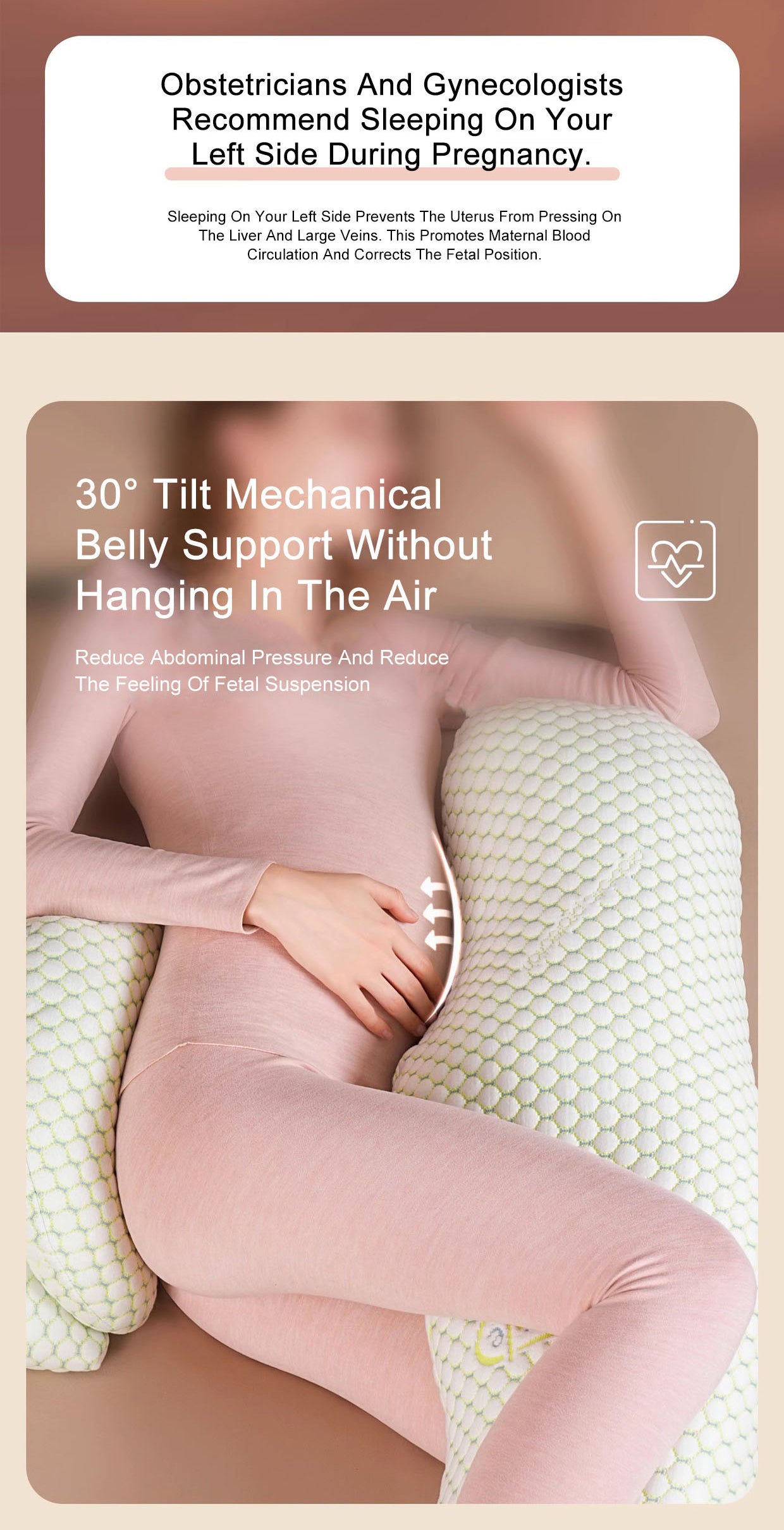Pregnancy pillow belly support waist protection side sleeping pillow