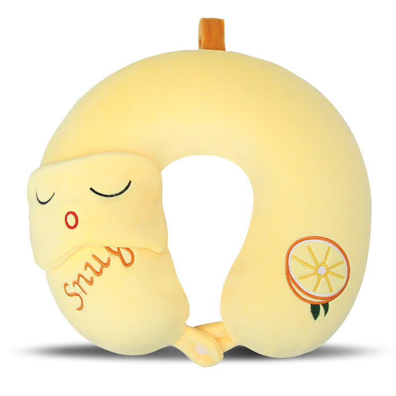 U-shaped pillow eye mask two-in-one memory foam pillow neck protection Office Travel