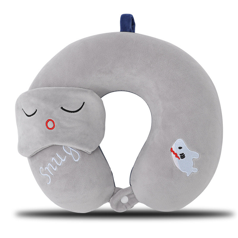 U-shaped pillow eye mask two-in-one memory foam pillow neck protection Office Travel