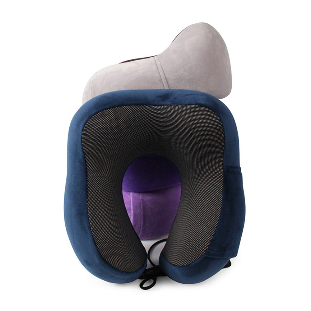 Memory foam U-shaped pillow airplane travel three-piece set nap neck pillow