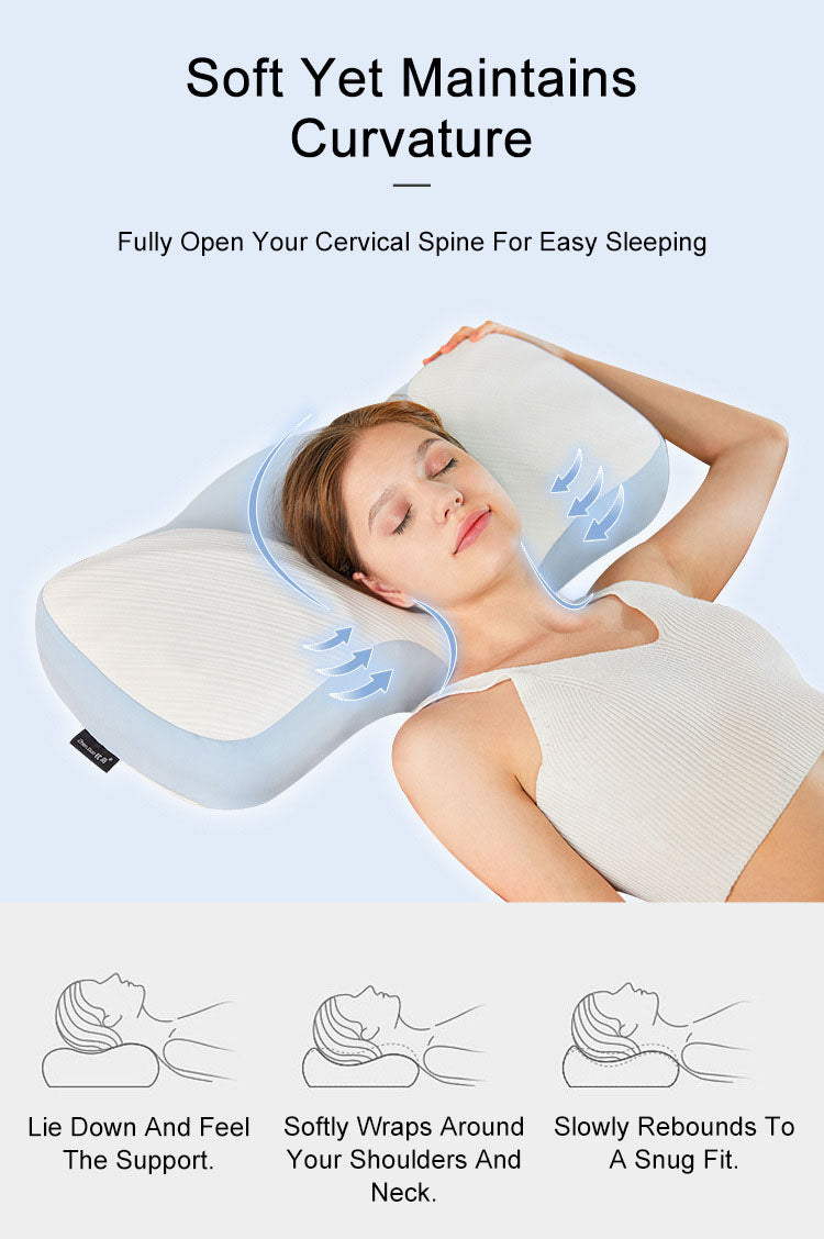 memory foam pillow slow-rebound non-slumping cervical support pillow for sleep