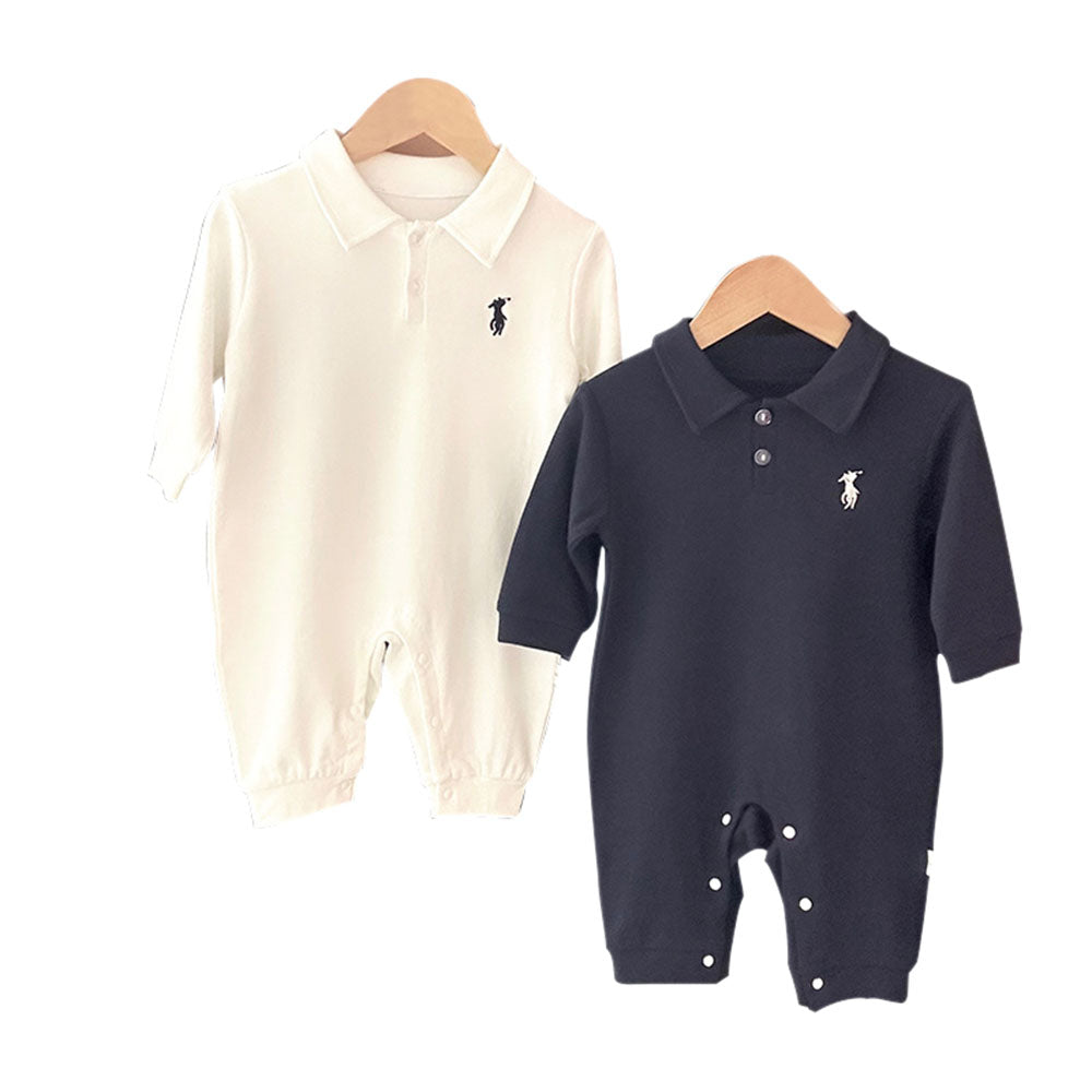 Baby jumpsuit infant and toddler Polo long-sleeved romper Thin
