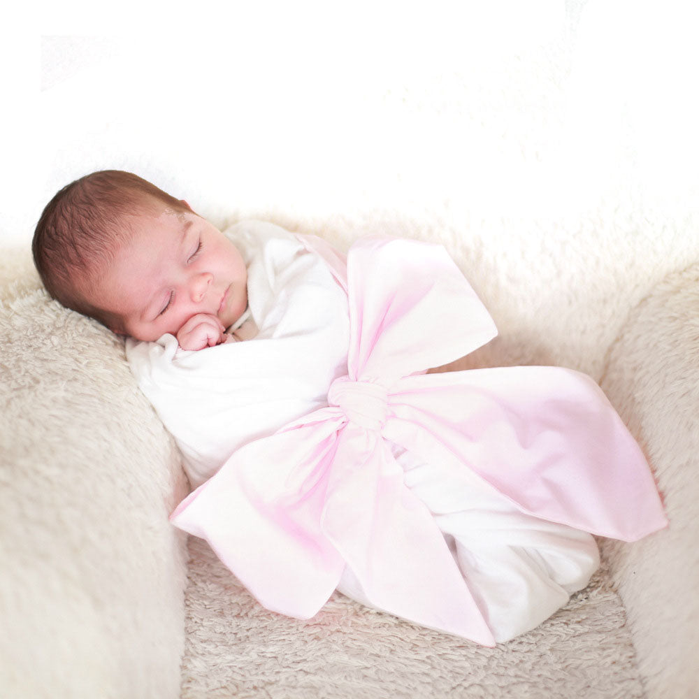 Newborn baby swaddle sash bow ribbon 7 colors