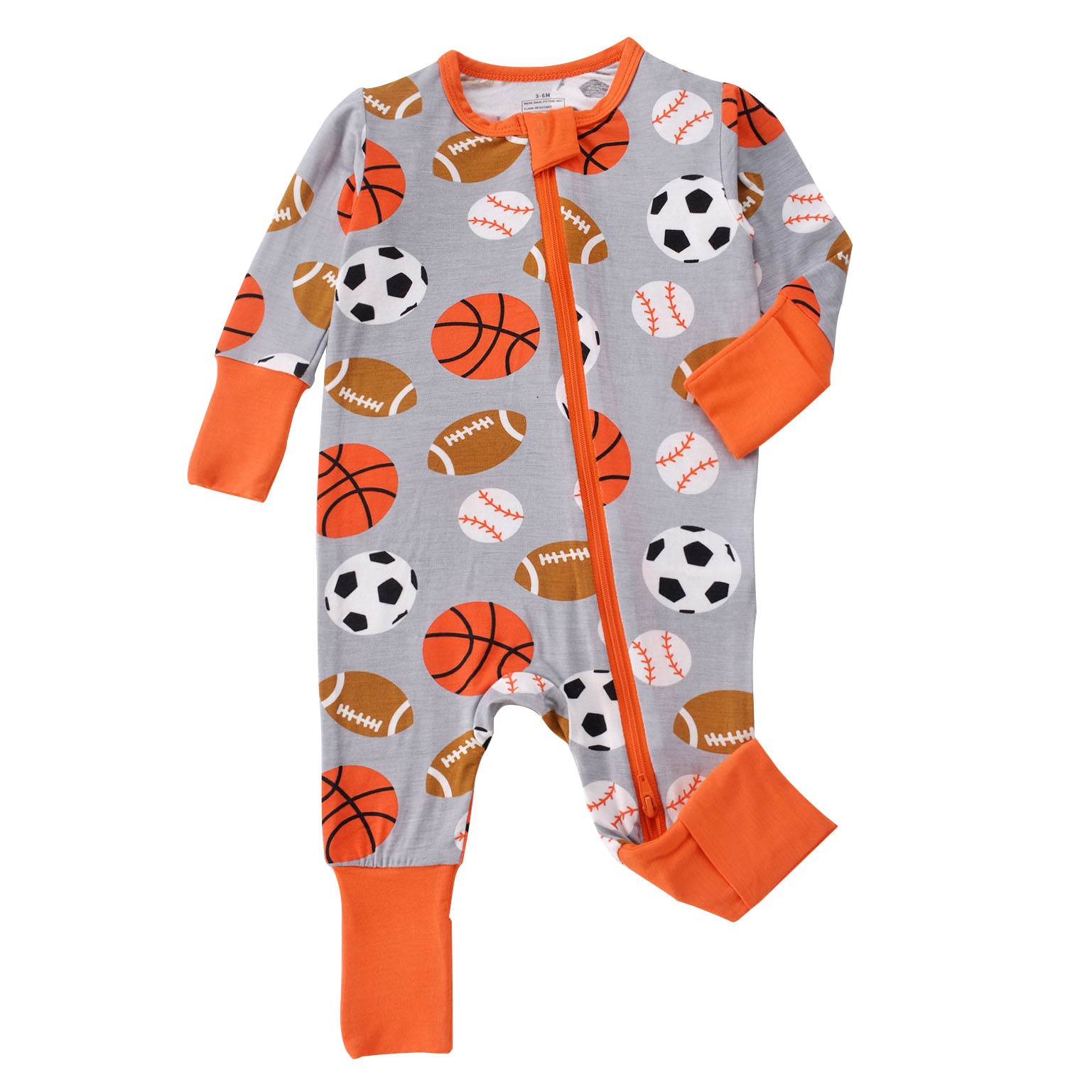 Bamboo fiber baby long-sleeved Zipper onesie Romper Fit All Season