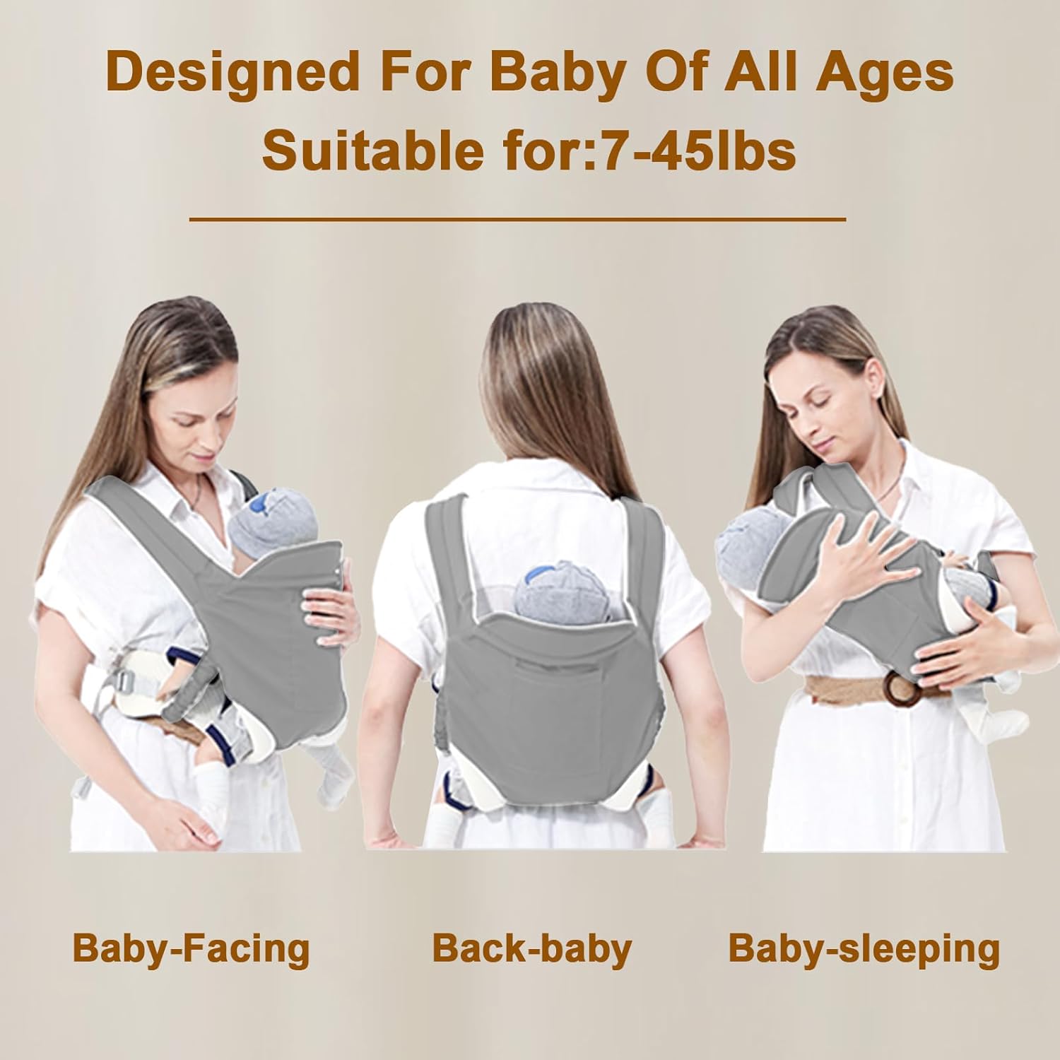 Newborn Baby Toddler Carrier Front Chest Mother Carry Toddler Double Strap