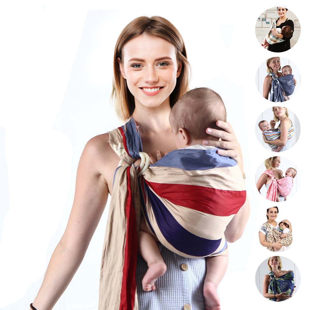 Baby sling Ring Sears newborn double Rings Cotton breathable