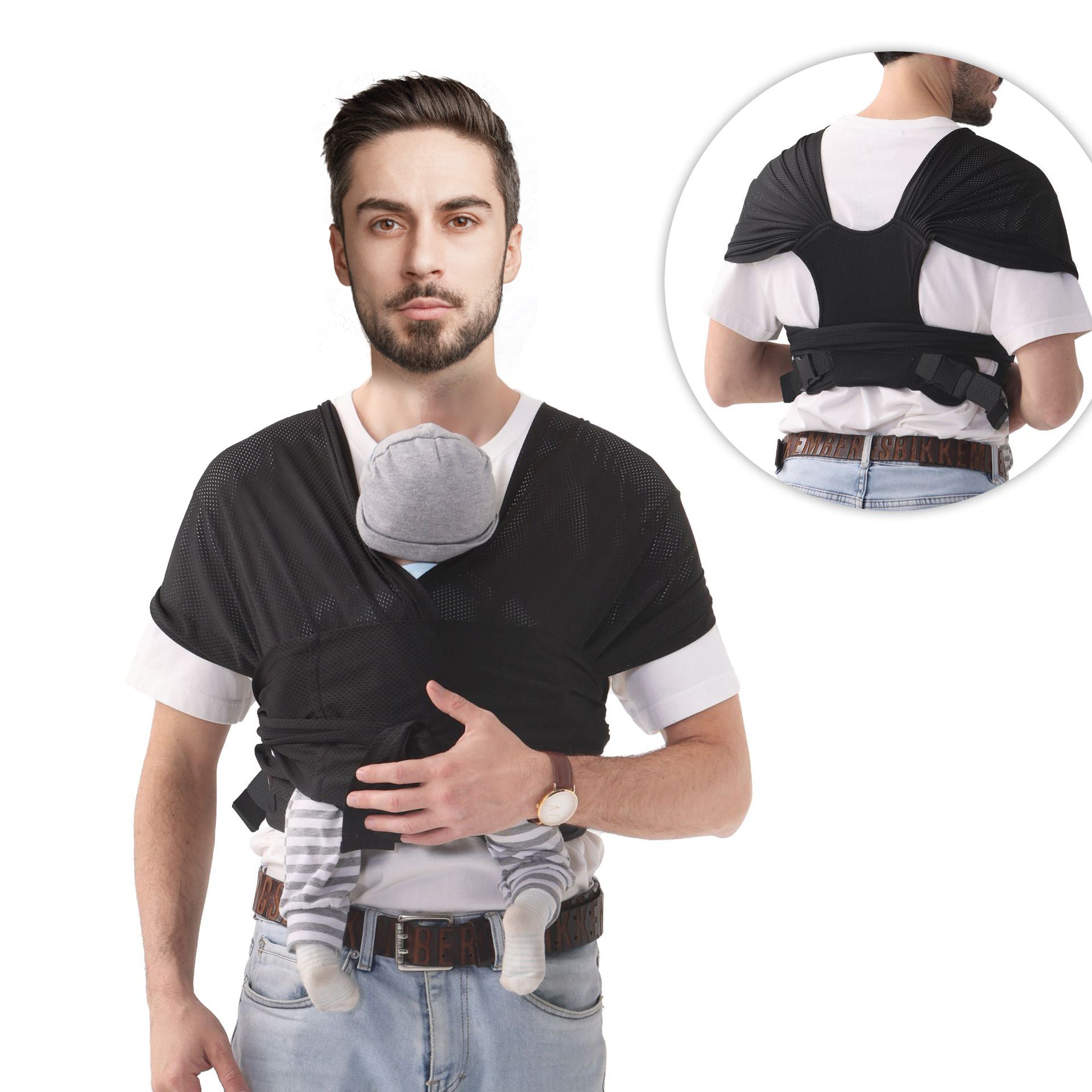 Baby sling Wrap Carrier adjustable Sears Mesh Breathable