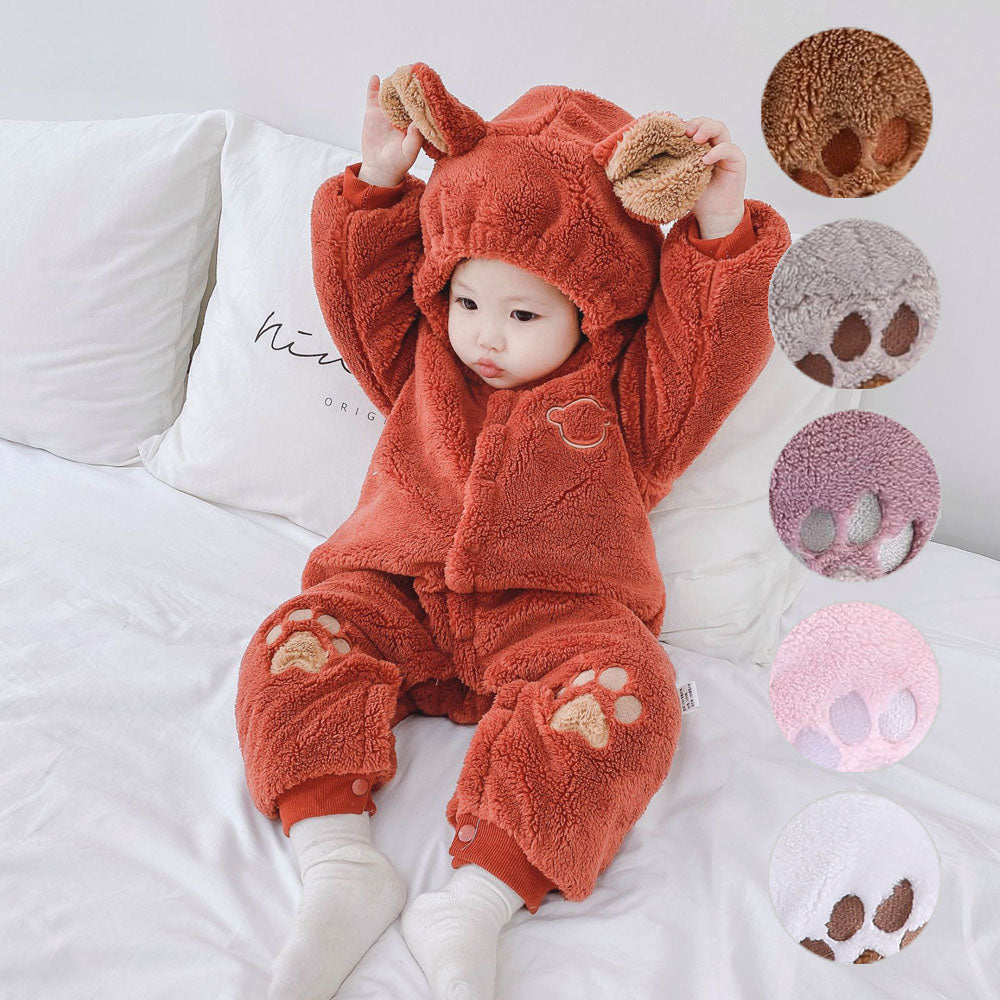 newborn baby's quilted bodysuit Romper for winter outdoor