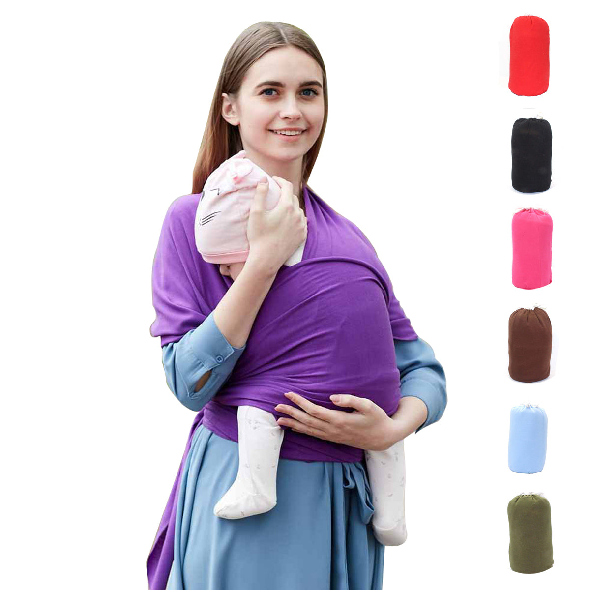 Baby Toddler Infant wrap Carrier Front Hugging Outdoor Breathable Cotton