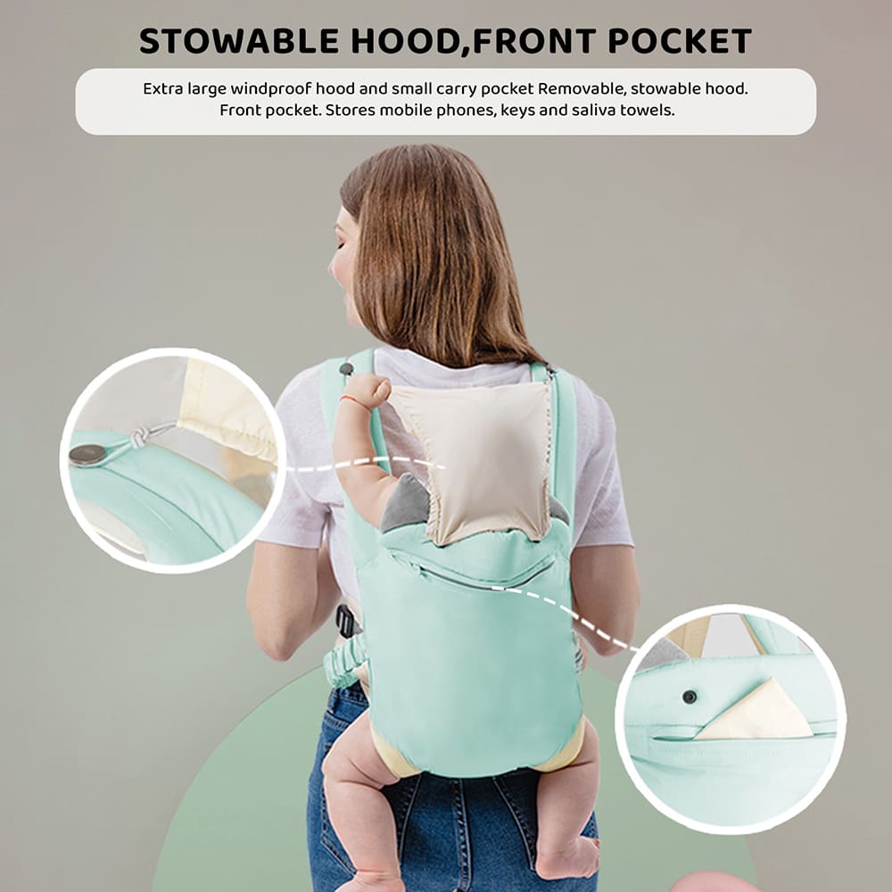 4-in-1 Baby Carrier for Newborn to Toddler with Pocket Breathable Cushion Ergonomic