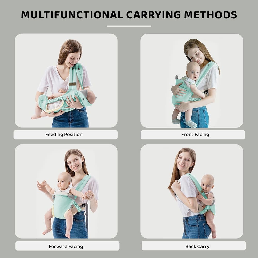 4-in-1 Baby Carrier for Newborn to Toddler with Pocket Breathable Cushion Ergonomic