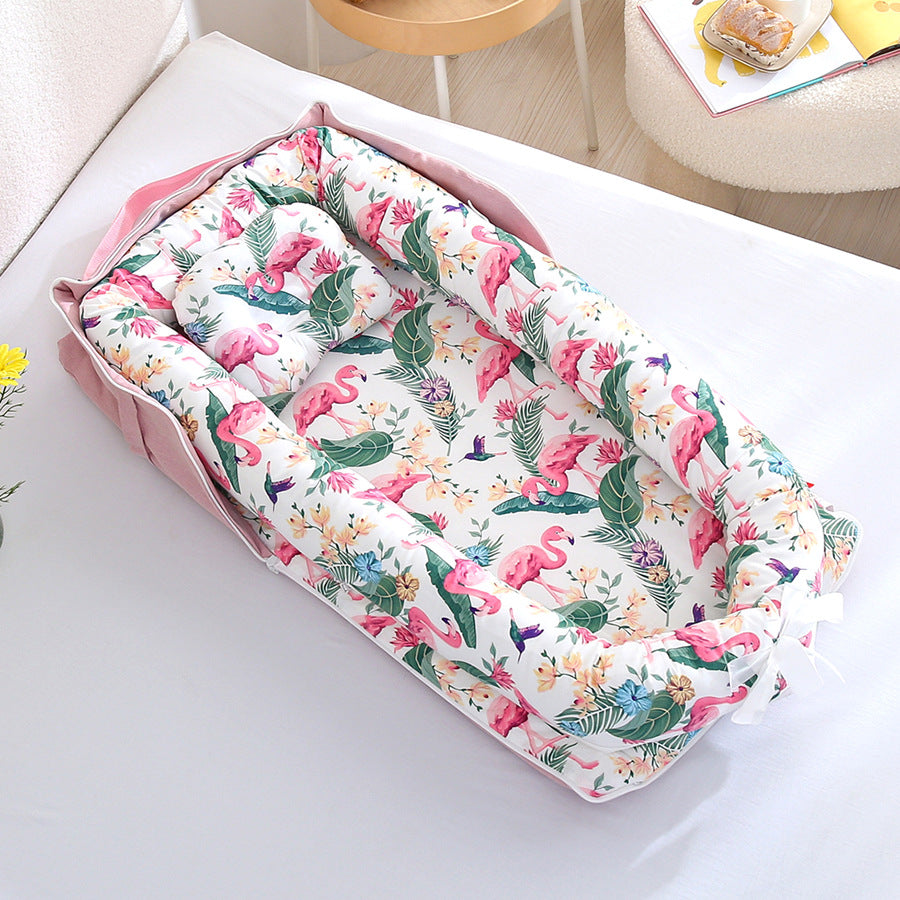 Portable Nursing Bag and Baby Nest Versatile Shoulder Bag Cradle and Travel Bed for Newborns