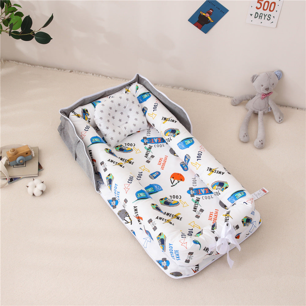 Portable Nursing Bag and Baby Nest Versatile Shoulder Bag Cradle and Travel Bed for Newborns