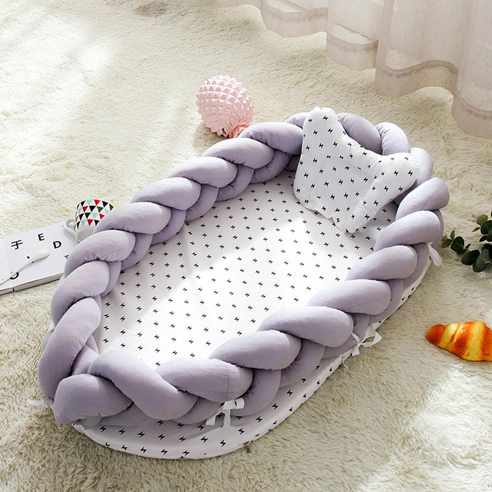 Baby Newborn Toddler Nest Bed Lounger Bionic For Safe Infant Sleep Removable Bumper