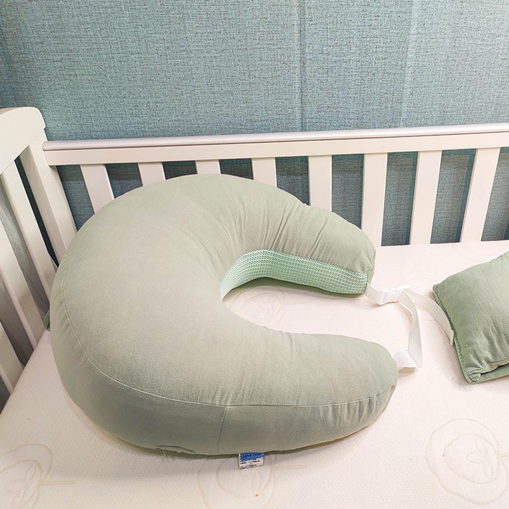 Newborn Nursing angled feeding Pillow Baby Breastfeeding Crib bed Anti Reflux Lounger