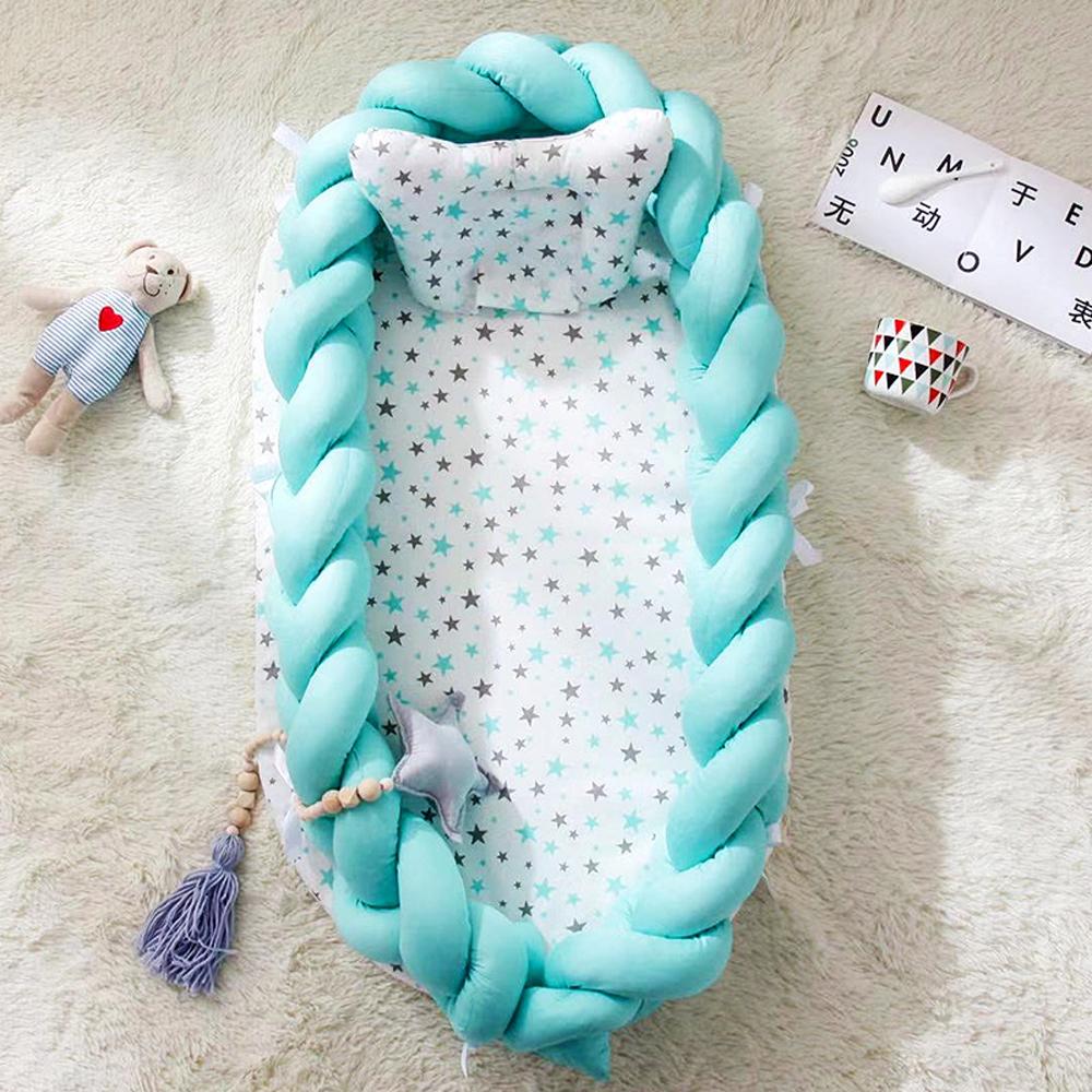 Baby Newborn Toddler Nest Bed Lounger Bionic For Safe Infant Sleep Removable Bumper