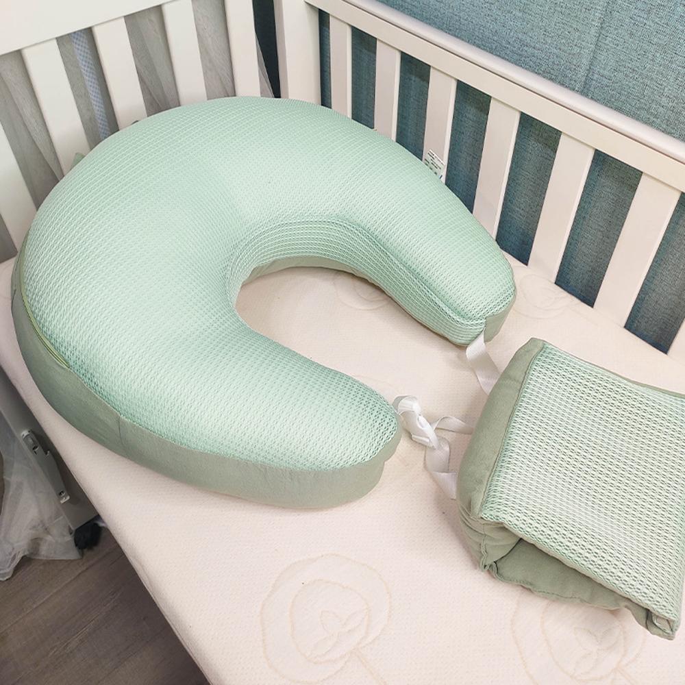 Newborn Nursing angled feeding Pillow Baby Breastfeeding Crib bed Anti Reflux Lounger