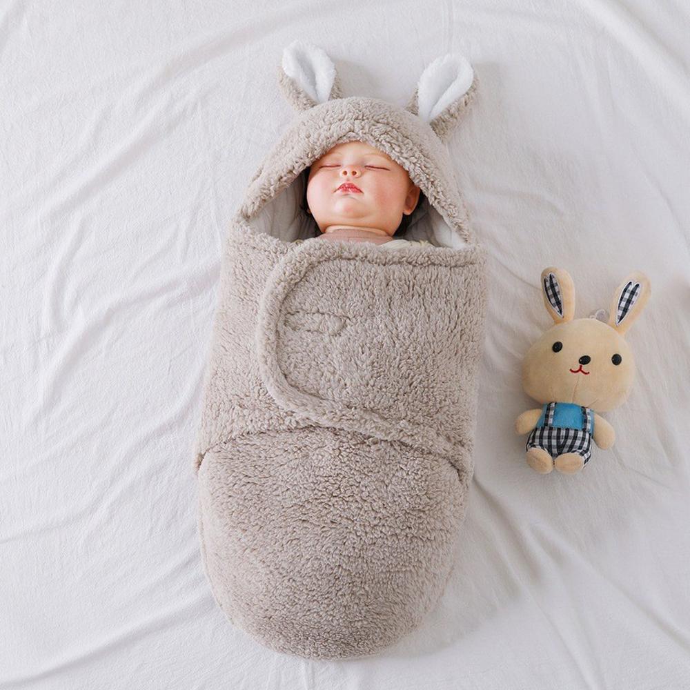 Newborn blanket baby sleeping bag thickened Warm in autumn and winter