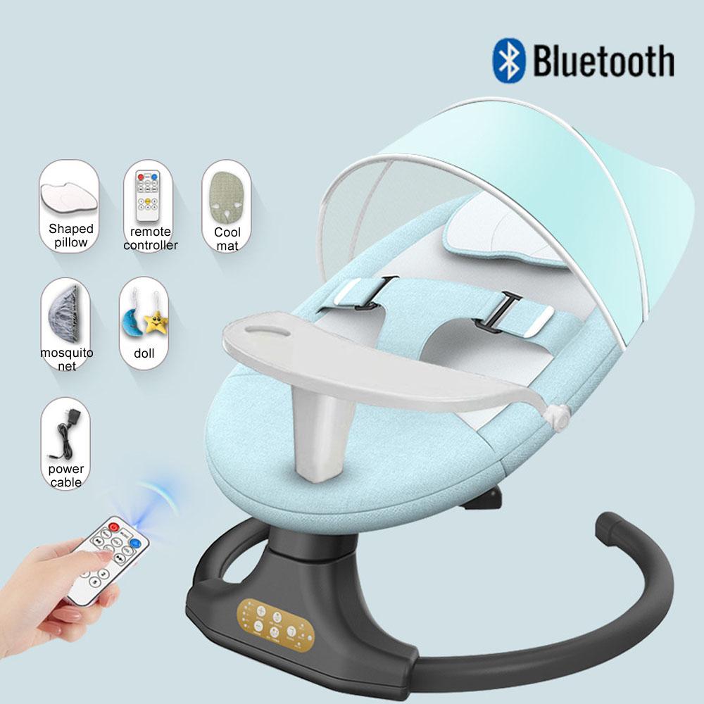 Electric Baby Rocker Infant Cradle Soothing Sleep Aid Adjustable Swing