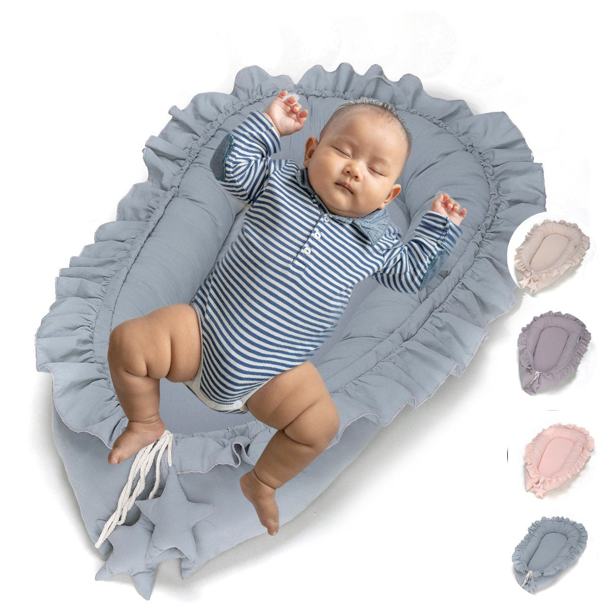 Lace Cotton Baby Lounger Nest The Perfect Portable Newborn Bed