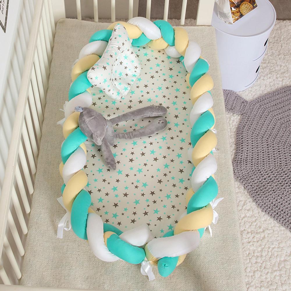 Baby Newborn Toddler Nest Bed Lounger Bionic For Safe Infant Sleep Removable Bumper