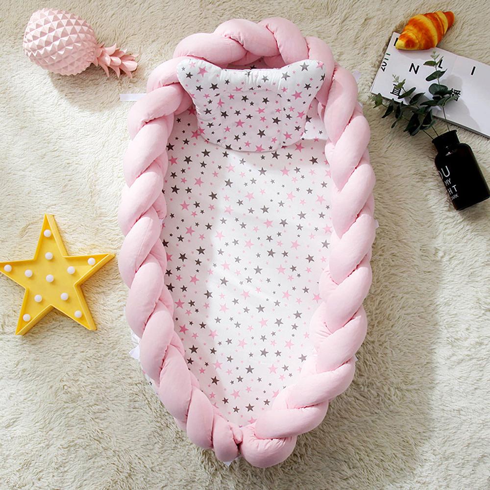 Baby Newborn Toddler Nest Bed Lounger Bionic For Safe Infant Sleep Removable Bumper