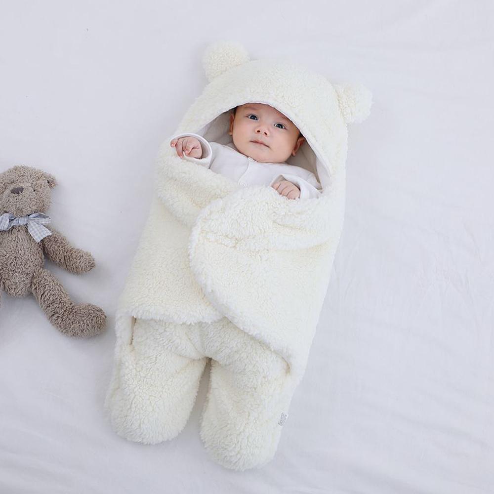 Newborn blanket baby sleeping bag thickened Warm in autumn and winter