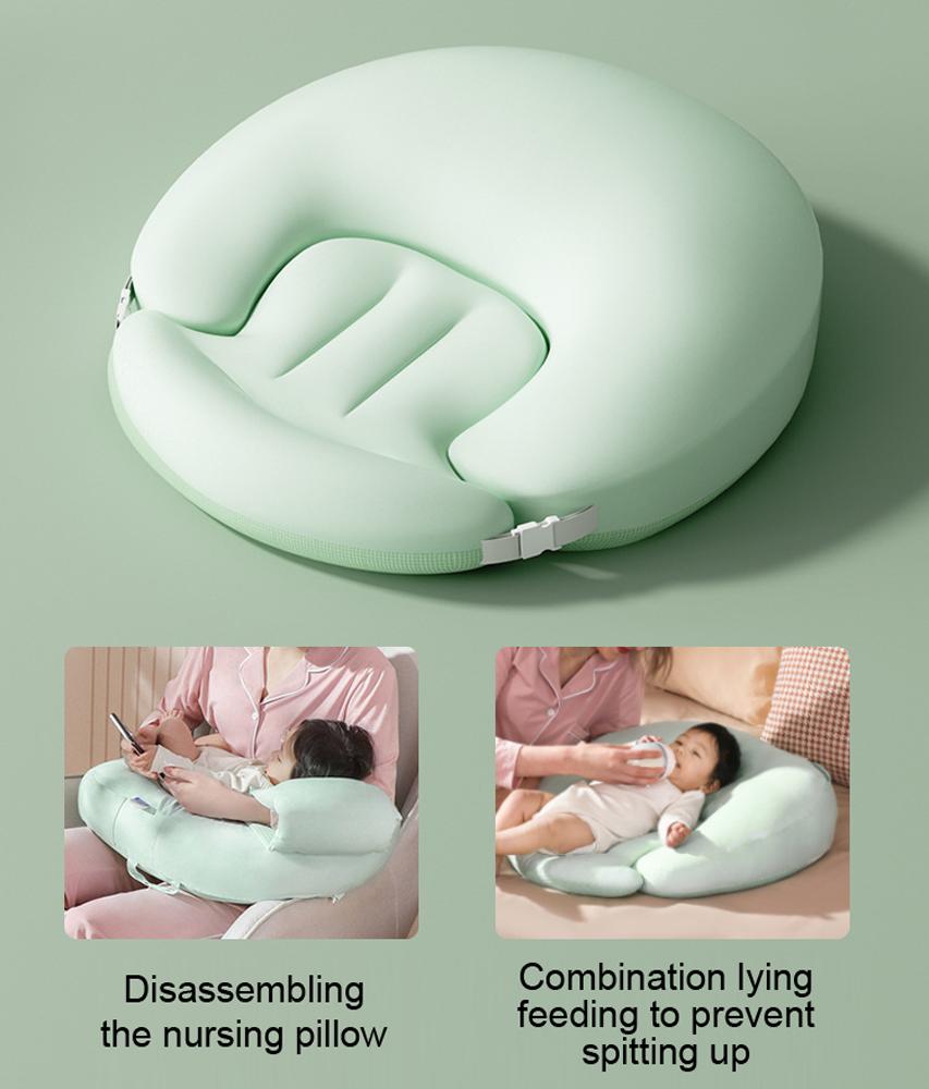 Ergonomic Baby Nursing Angled feeding Pillow with Anti Reflux lounger Incline Breastfeeding Cushion Crib