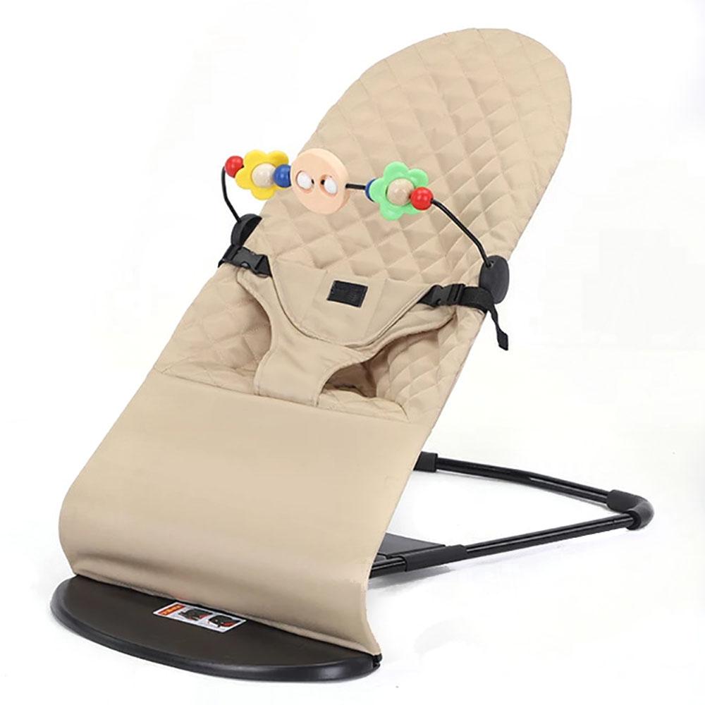 Baby Rocker Bouncer Adjustable Baby Swing Chair with Toy Motion Fabric Music