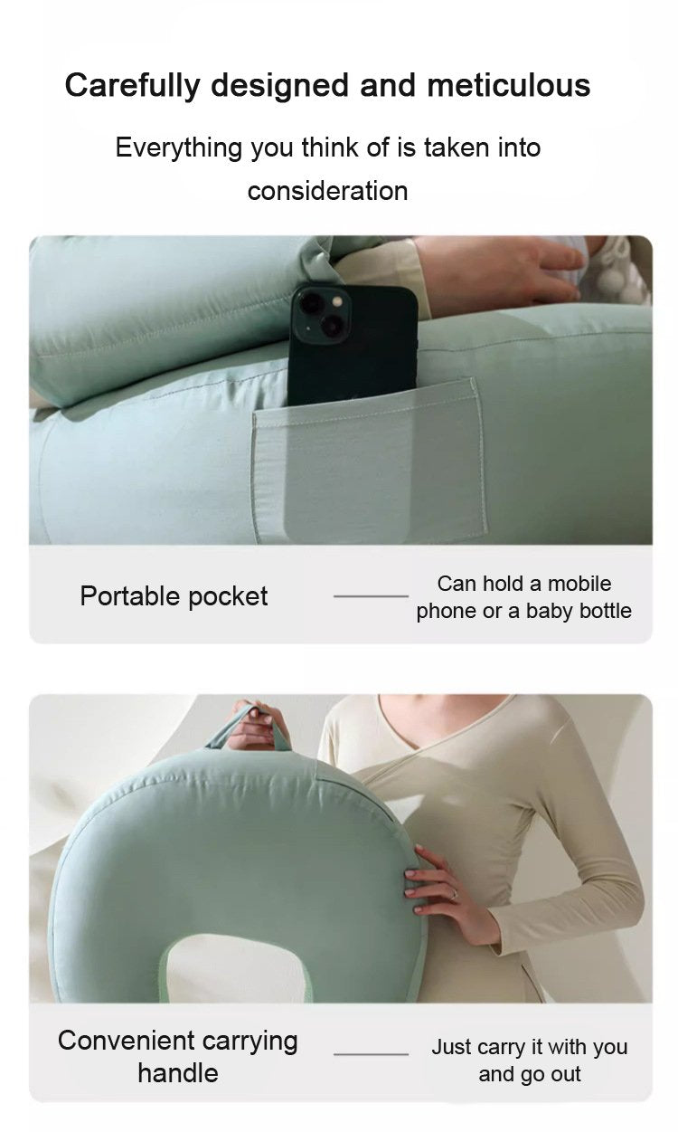 Newborn Nursing angled feeding Pillow Baby Breastfeeding Crib bed Anti Reflux Lounger